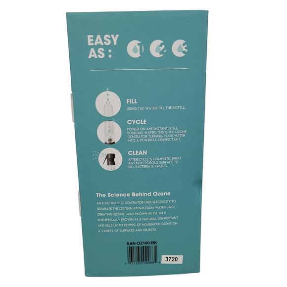 Homedics Ozone Clean Multipurpose Cleaner Sprayer SAN-OZ100BK NEW Open Box - Picture 2 of 8